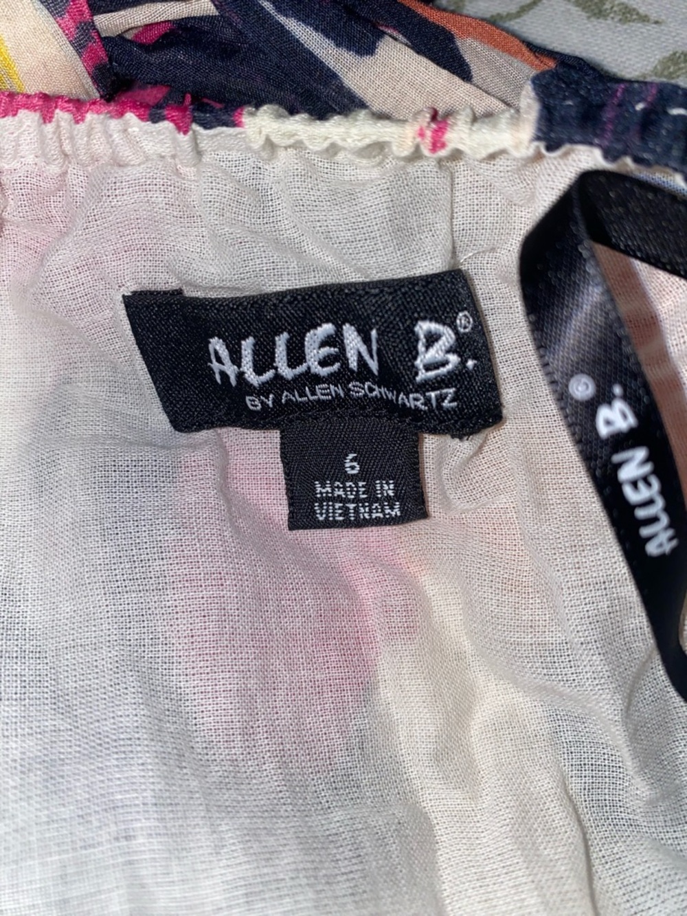 Allen B. by Allen Schwartz Strapless Floral Maxi-Pink, Black, Cream Malika Print - Picture 5 of 7